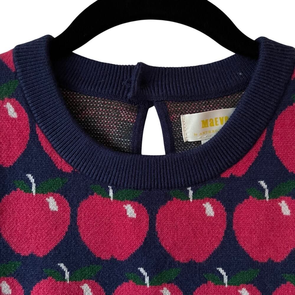 Anthropologie Maeve Puff Short Sleeve Apple Sweater Size Extra Small - Picture 5 of 6